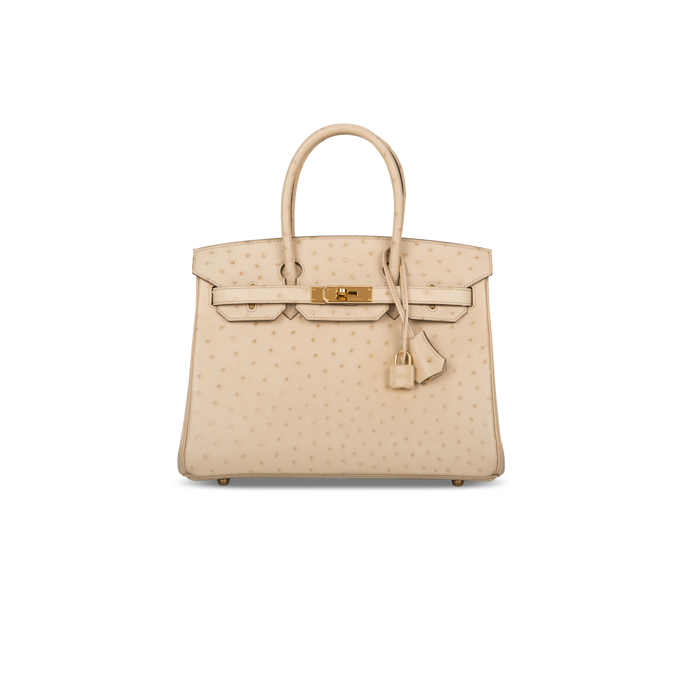 H**mes MASTER BIRKIN 30 OSTRICH GOLD HARDWARE (30*23*15cm)